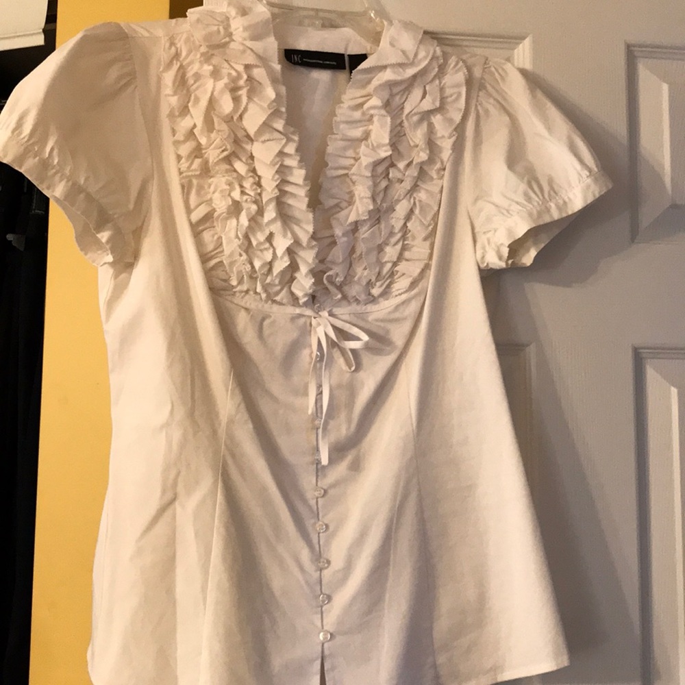INC - fitted white shirt